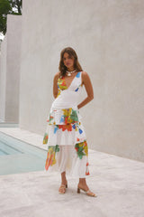 Rosewater Reverie Maxi Dress White