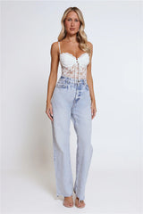 Promise Please Lace Bodysuit White