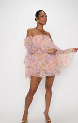 Fiona Mini Dress ~ Pale Yellow Blooms