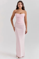 ballerina pink strapless corset