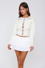 Playful Intentions Knit Cardigan Cream