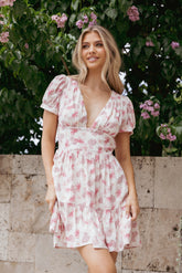 Clementine Mini Dress - Cream Floral