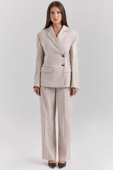 beige hourglass blazer