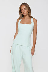 Minimalist Vibe Tailored Top Mint