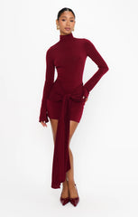 Bleecker Mini Dress ~ Cabernet Red