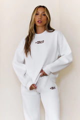 BASE Fleece Round Neck Sweatshirt White