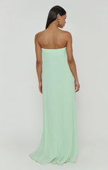 Athena Maxi Dress ~ Pistachio Pleated Chiffon