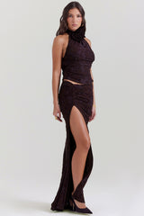 cocoa midi skirt
