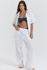 white relaxed fit trousers