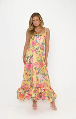 Rebecca Midi Dress ~ Mimosa Floral Taffeta