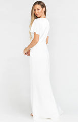 Rome Twist Gown ~ Ivory Luxe Satin