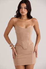 beige sculpting corset