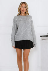 Snowdrift Dream Sweater Knit Grey