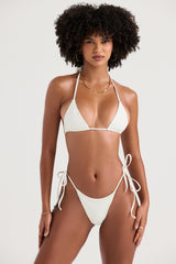 ivory tie side bikini bottom