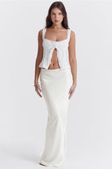 white broderie anglaise top
