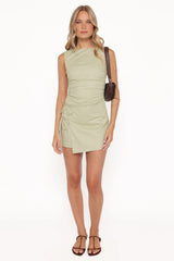 Nifty Mini Dress - Sage Green