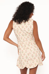 Memphis Mini Dress - Coral Floral