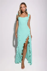 All Night Affair Maxi Dress Turquoise
