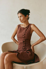 Alfresco Dress - Chocolate