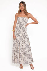 Parkway Maxi Dress - Cream Shells