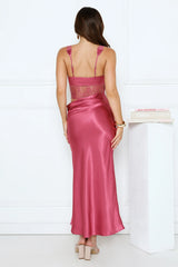 Aurora Lullaby Off Shoulder Maxi Dress Rose