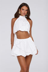 Dream In Motion Halter Top White