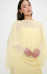 Cherish Cape ~ Pale Yellow Chiffon