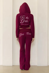 BASE For The Girls Zip Up Hoodie Berry