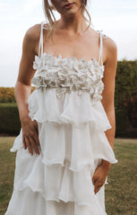 Gabriella Maxi Dress ~ White Enchanted Embellishment