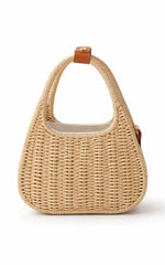 Makayla Bag - Straw Crossbody Bag in Natural