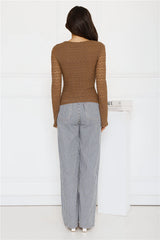 Maple Haze Long Sleeve Top Brown