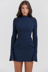 navy mini dress