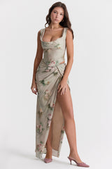 vintage floral maxi skirt