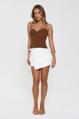Boss Basics Tailored Wrap Mini Skort White