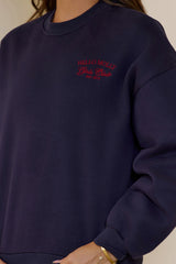 BASE Girls Club Round Neck Sweatshirt Navy