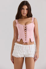 pink cotton corset top