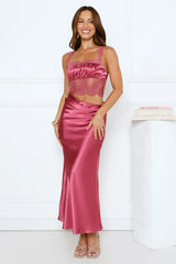 Aurora Lullaby Off Shoulder Maxi Dress Rose