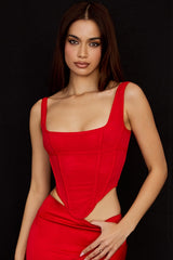 scarlet mesh corset