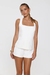 Minimalist Vibe Tailored Top White