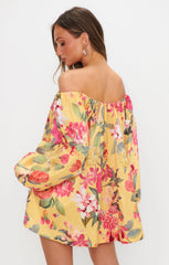 Brenna Mini Dress ~ Mimosa Floral Taffeta
