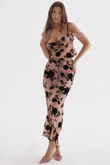 dusty pink devore top
