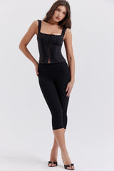 black capri trousers
