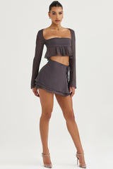 shadow long sleeve floaty top
