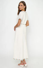 Thea Midi Dress ~ Wild Meadow Embroidery