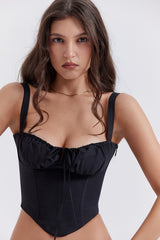 black bustier corset