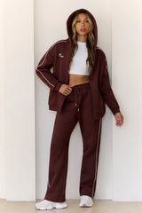 BASE Fleece Zip Up Hoodie Brown