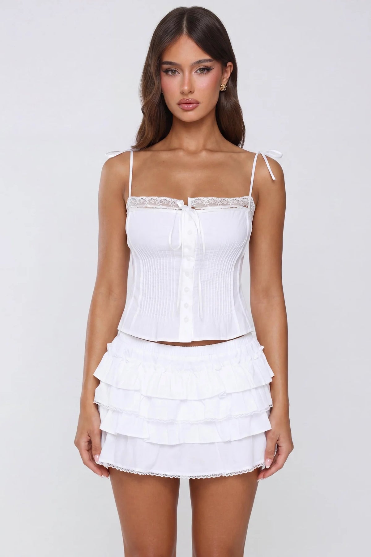 Garden Daze Lace Top White