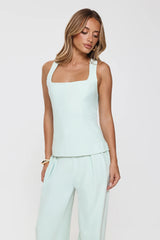 Minimalist Vibe Tailored Top Mint