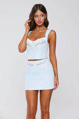 Rosalique Crop Top Blue