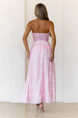 Starry Darling Strapless Maxi Dress Pink
